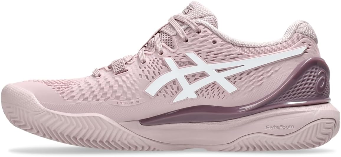 1042A224-701 Asics Women's Gel-Resolution 9 Clay Tennis Shoes (Watershed Rose/White)