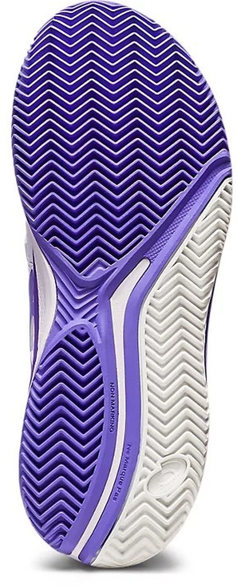 1042A226-101 Asics Women's Gel Resolution 9 Clay Tennis Shoes (White/Amethyst) - Sole