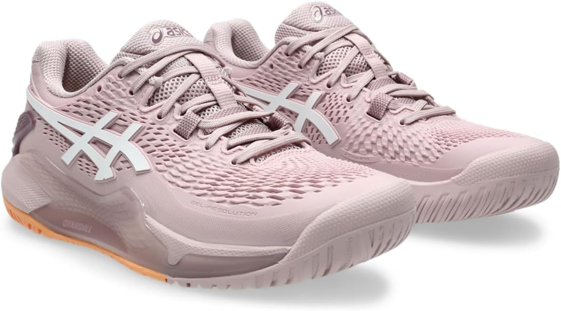1042A226-701 Asics Women's Gel-Resolution 9 Wide Tennis Shoes (Watershed Rose/White)