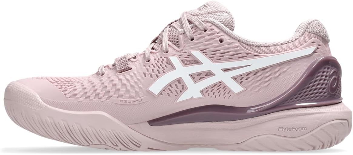 1042A226-701 Asics Women's Gel-Resolution 9 Wide Tennis Shoes (Watershed Rose/White)