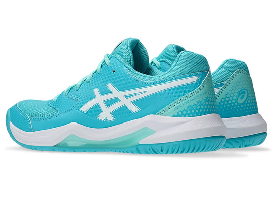1042A236-400 Asics Women's Gel-Dedicate 8 Pickleball Shoes (Energy Aqua/White)