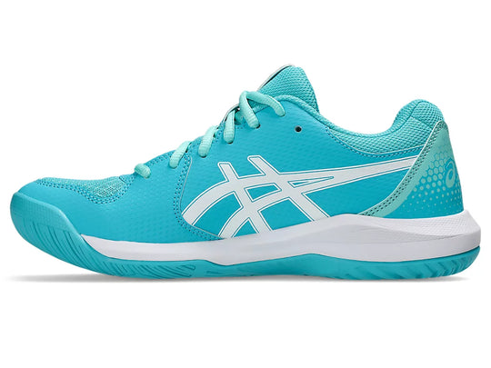 1042A236-400 Asics Women's Gel-Dedicate 8 Pickleball Shoes (Energy Aqua/White)