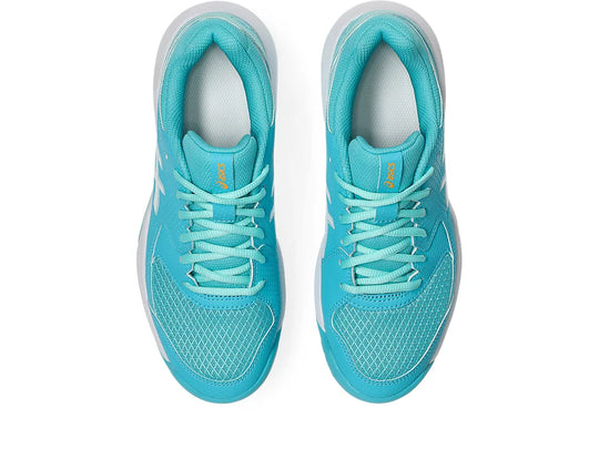 1042A236-400 Asics Women's Gel-Dedicate 8 Pickleball Shoes (Energy Aqua/White)