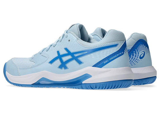 1042A237-401 Asics Women's Gel-Dedicate 8 Tennis Shoes (Light Blue/Blue Coast)