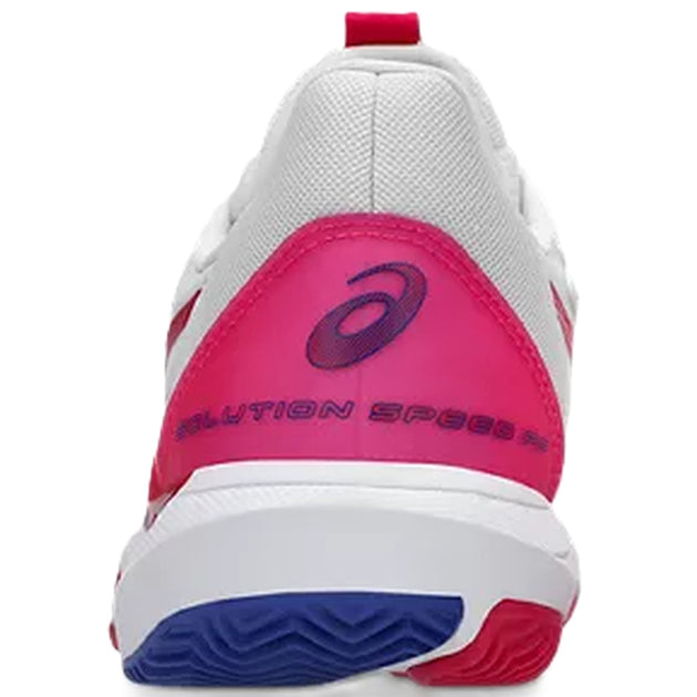 1042A248-103 Asics Women's Solution Speed FF 3 Clay Tennis Shoes (White/Bright Rose)