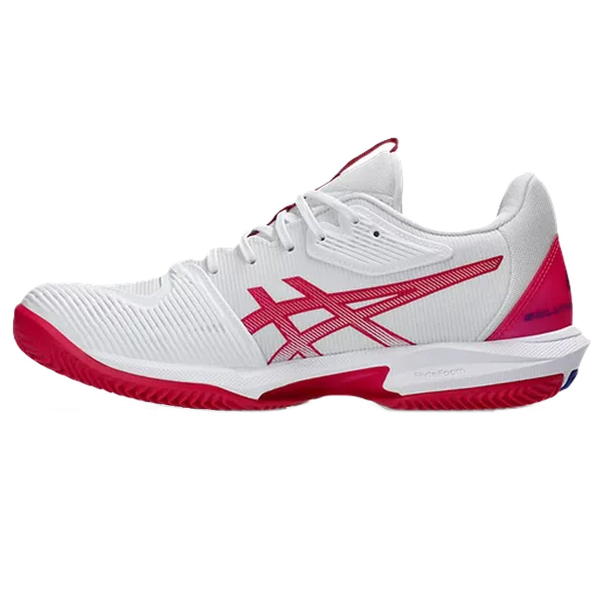 1042A248-103 Asics Women's Solution Speed FF 3 Clay Tennis Shoes (White/Bright Rose)