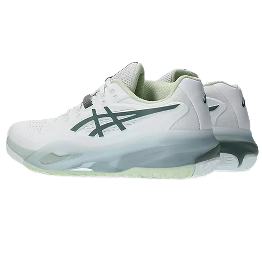 1042A278-102 Asics Women's Gel-Resolution X Wide Tennis Shoes (White/Monument Blue)