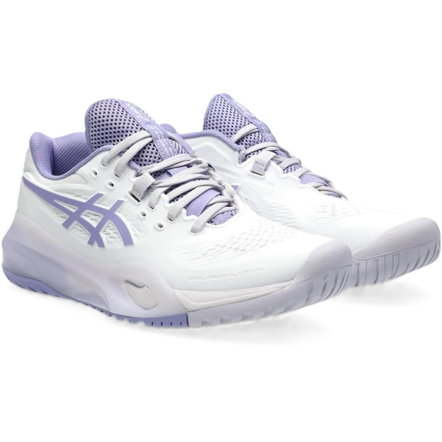 1042A279-105 Asics Women's Gel-Resolution X Tennis Shoes (White/Bluebell)