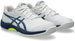 1044A052-104 Asics Juniors Gel-Game 9 GS Tennis Shoes (White/Mako Blue)