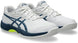 1044A052-104 Asics Juniors Gel-Game 9 GS Tennis Shoes (White/Mako Blue)