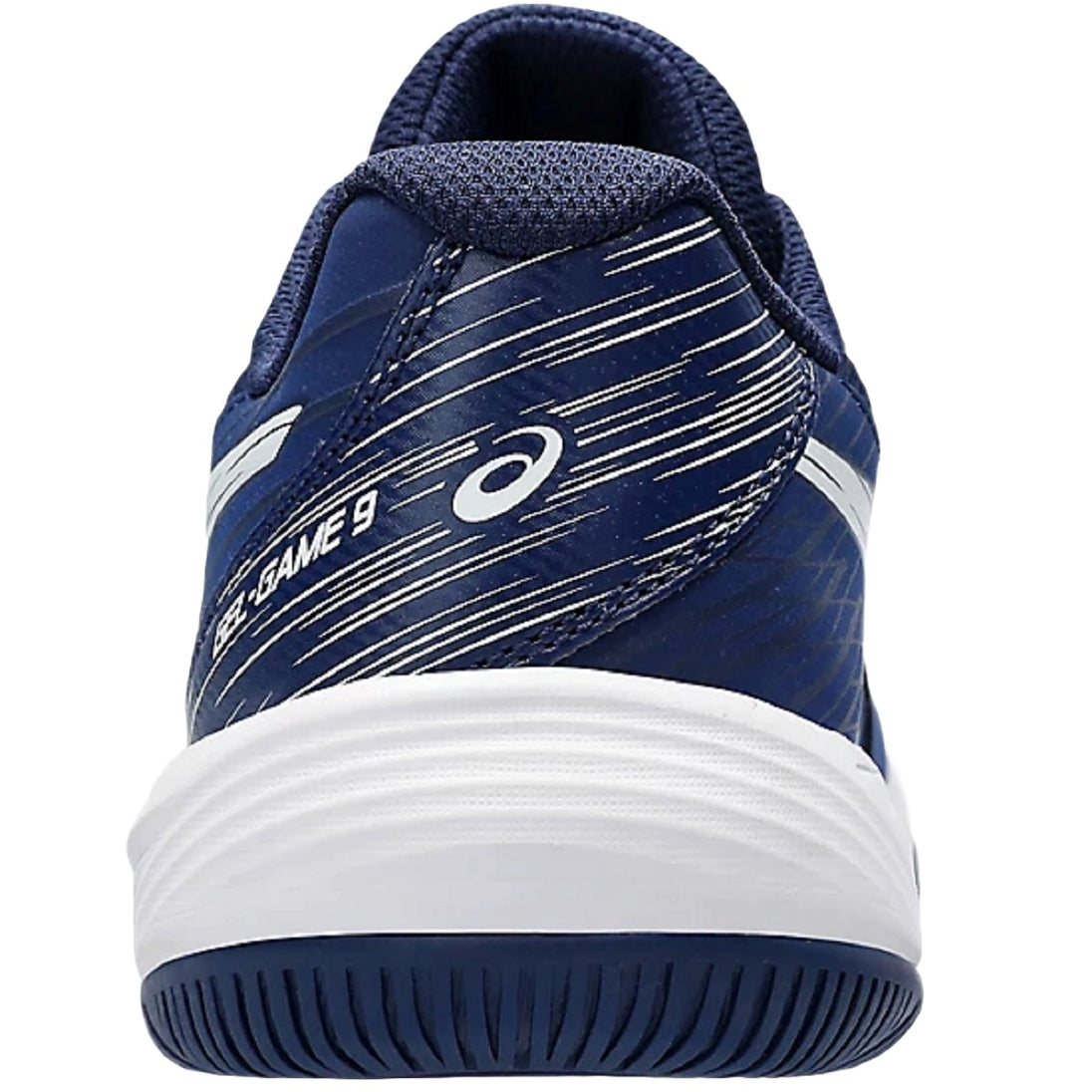 1044A052-403 Asics Juniors Gel-Game 9 GS Tennis Shoes (Blue Expanse/White)