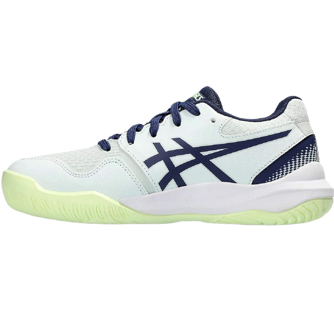 1044A067-301 Asics Juniors Gel Resolution 9 GS Tennis Shoes (Pale Mint/Blue Expanse)