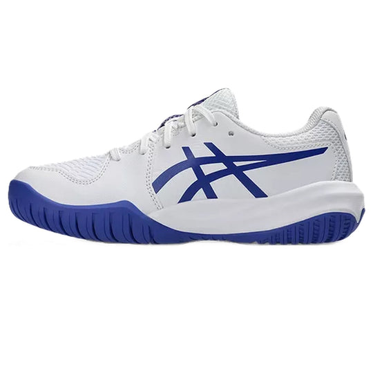 1044A081-100 Asics Juniors Gel-Resolution X GS Tennis Shoes (White/Dark Cobalt)