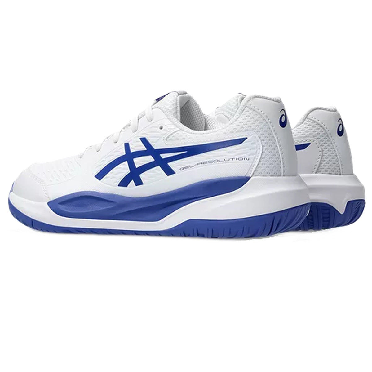 1044A081-100 Asics Juniors Gel-Resolution X GS Tennis Shoes (White/Dark Cobalt)