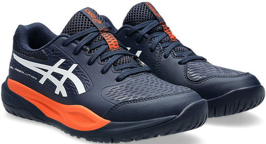 1044A081-400 Asics Juniors Gel-Resolution X GS Tennis Shoes (Midnight/White)