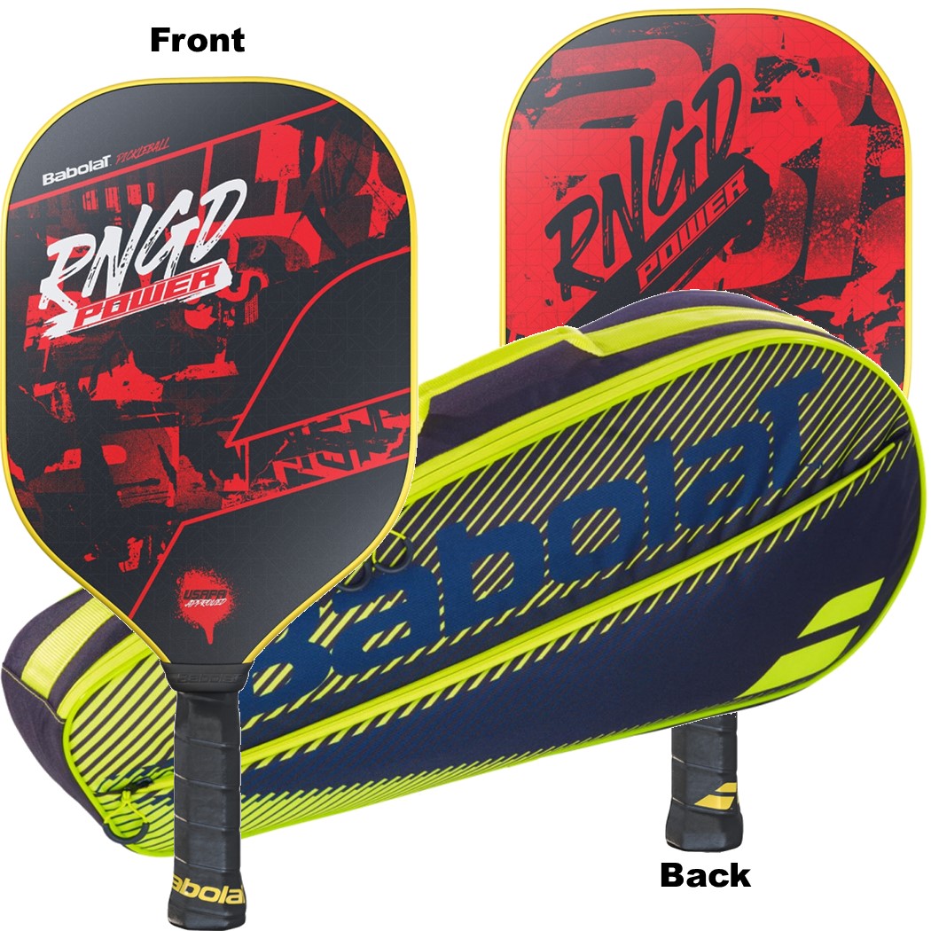 160001-751202-BNDL Babolat RNGD Power Pickleball Paddle + Club Bag Bundle
