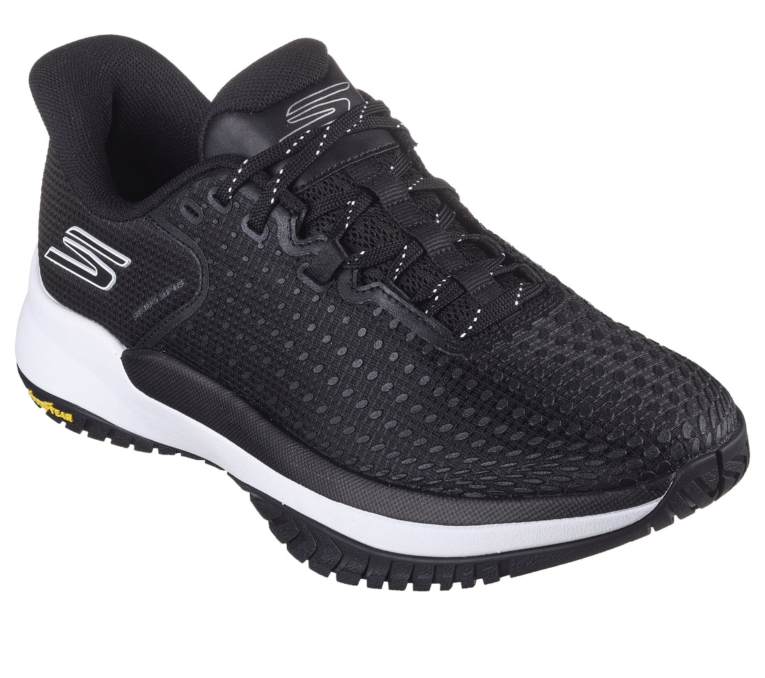 172100-BKW Skechers Women’s Viper Court Pro Elite Hands Free Slip-Ins Pickleball Shoes (Black/White)