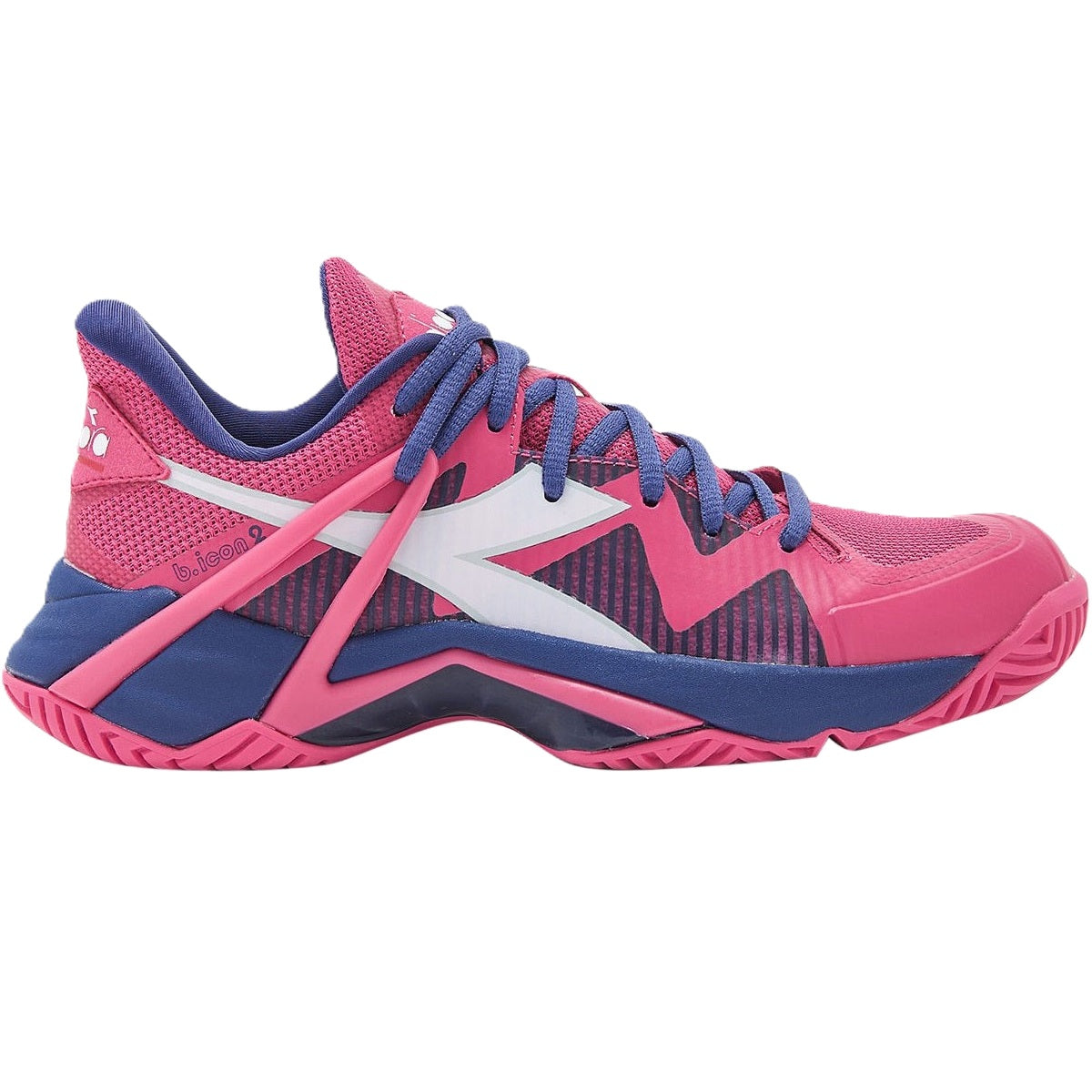 179103-D0252 Diadora Women's B.Icon 2 All Ground Tennis Shoes (Pink Yarrow/White/Blueprint)