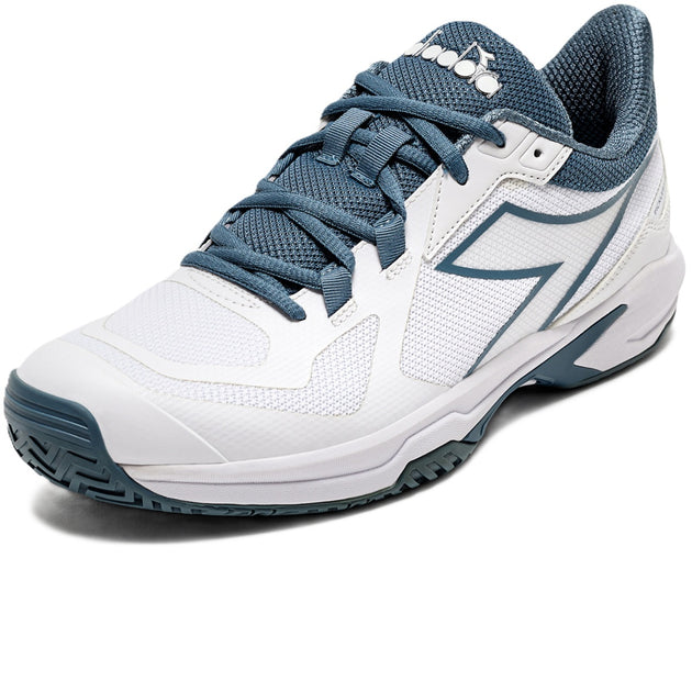 179104-D0946 Diadora Men's Trofeo 2 All Ground Pickleball Shoes (White/Oceanview)