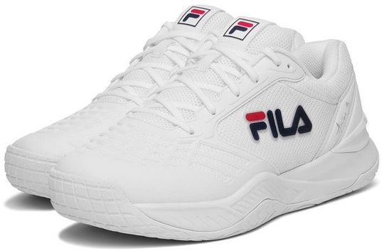 1TM01987-125 Fila Men's Axilus 3 Tennis Shoes (White/Fila Navy/Fila Red)