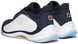 1TM01999-147 Fila Men's Mondo Forza Tennis Shoes (White/Fila Navy/Powder Blue)