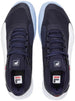 1TM01999-147 Fila Men's Mondo Forza Tennis Shoes (White/Fila Navy/Powder Blue)