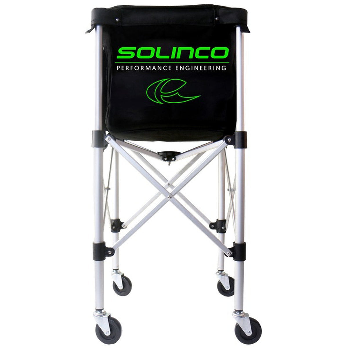 1920573 Solinco Lightweight 180 Ball Tennis Cart with Heavy Duty Ball Bag (Black/Green)