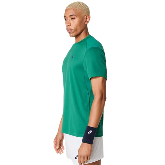 2041A339-301 Asics Men's Court Short Sleeve Top (Jasper Green)