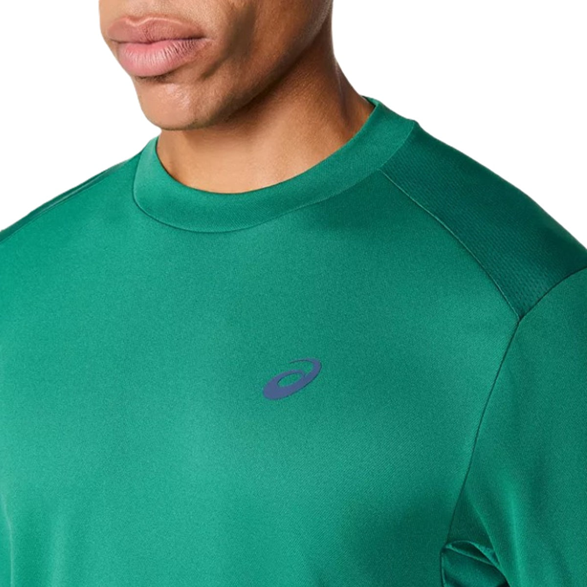 2041A339-301 Asics Men's Court Short Sleeve Top (Jasper Green)