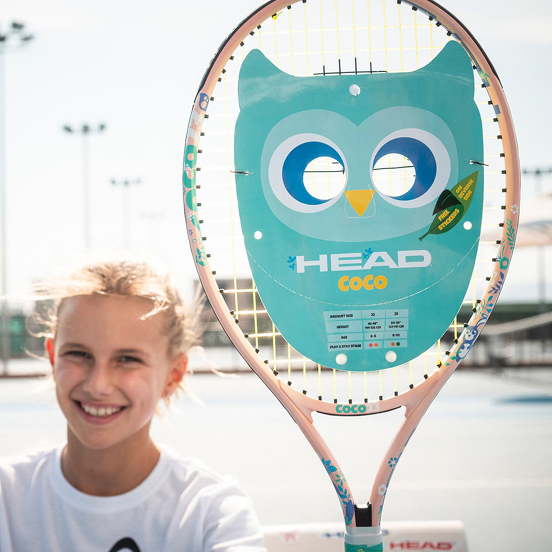 CocoJr-RedFoam Head Coco Junior Tennis Racquet bundled w 3 Red Foam Tennis Balls