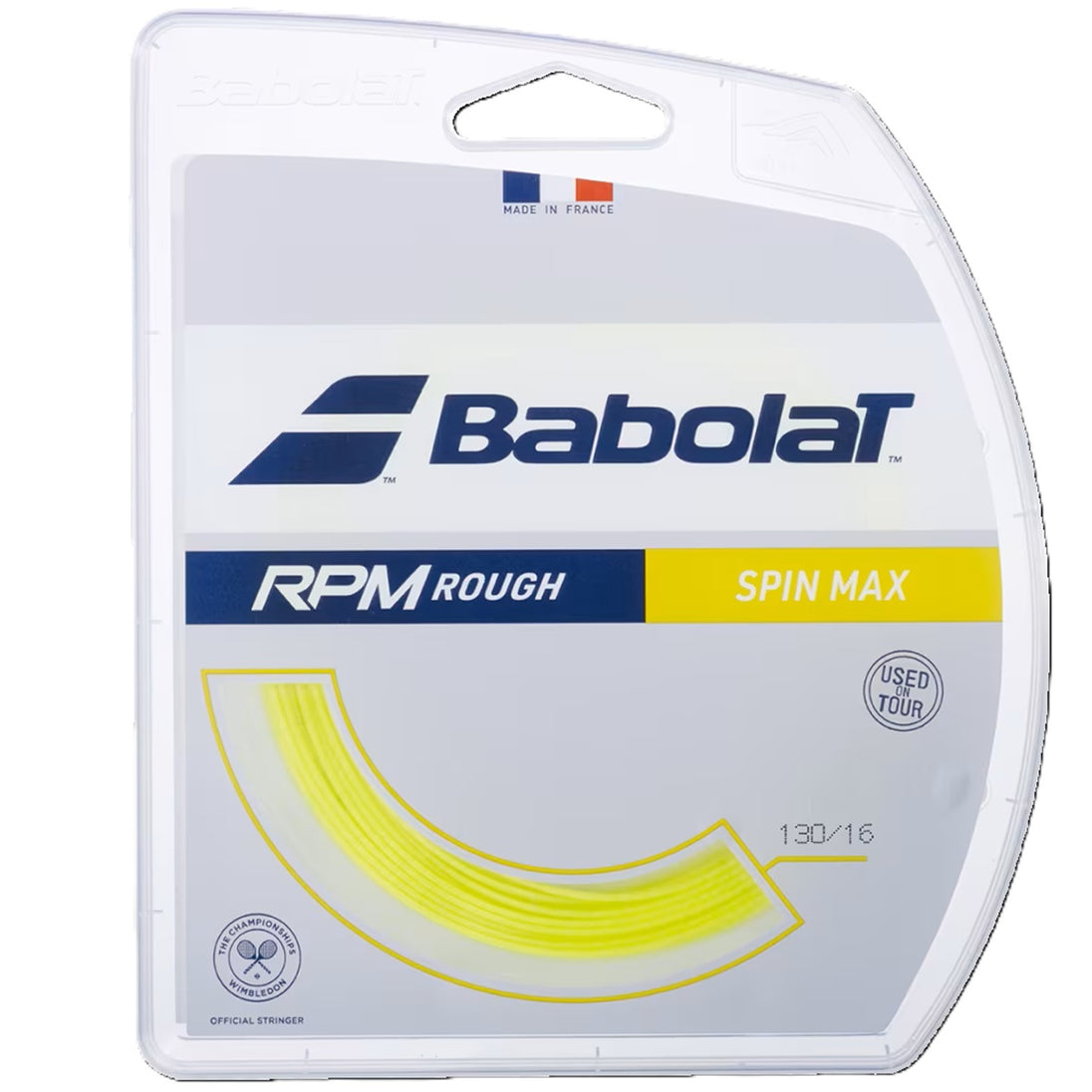 Babolat RPM Rough Spin Max 16g Yellow Tennis String (Set)
