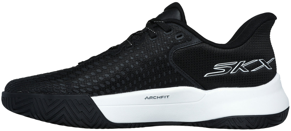 246100 Skechers Men’s Viper Court Elite Hands Free Slip-Ins Pickleball Shoes (Black White)