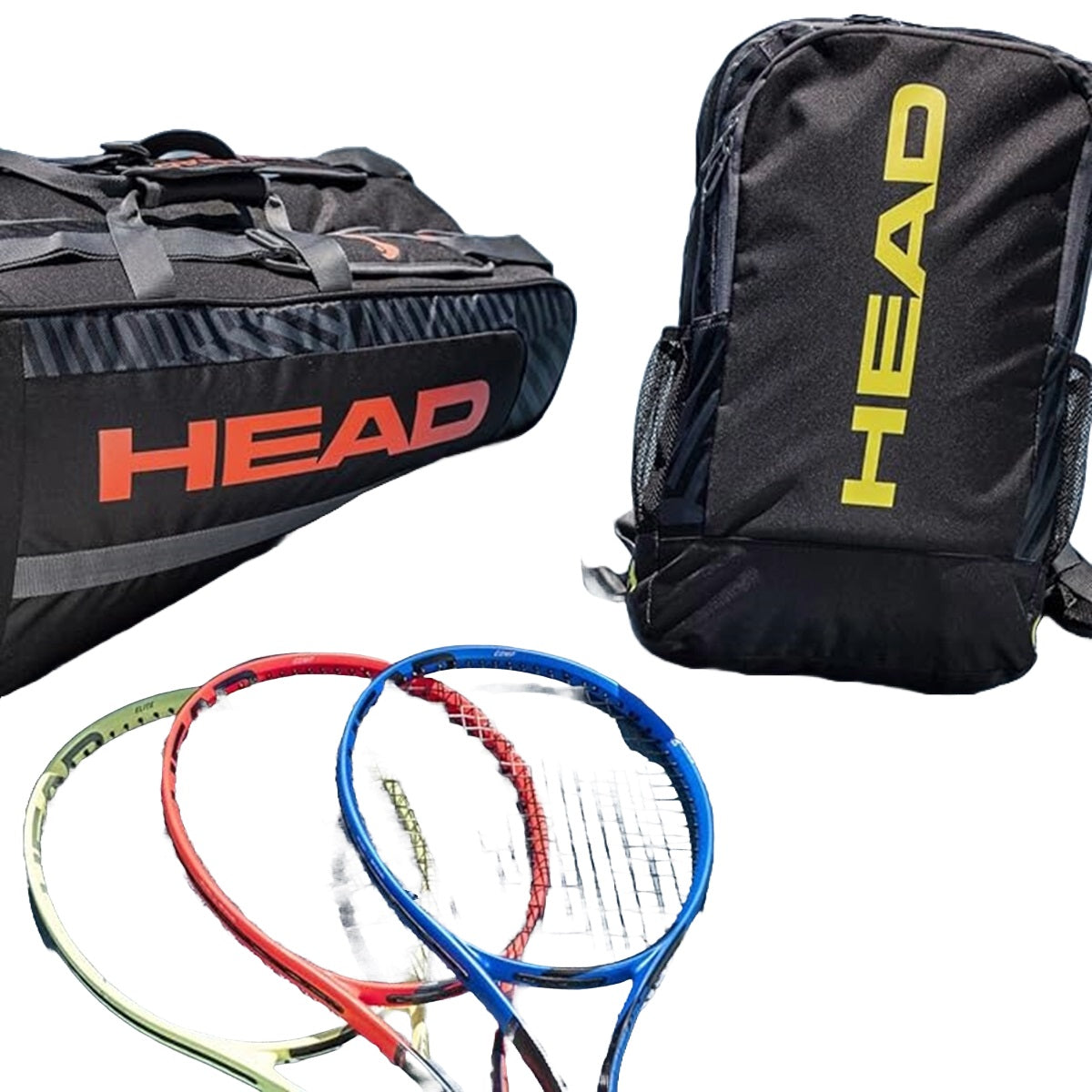 261433 Head Base Tennis Backpack 17L (Black/Yellow)