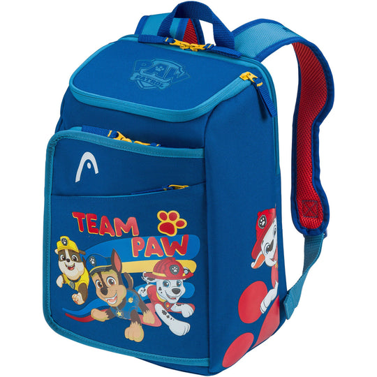 HeadPawJRBl-262605-Ball-BNDL Head Paw Patrol Junior Tennis Bundle (Blue) - 1 Racquet, 1 Backpack & 3 Balls