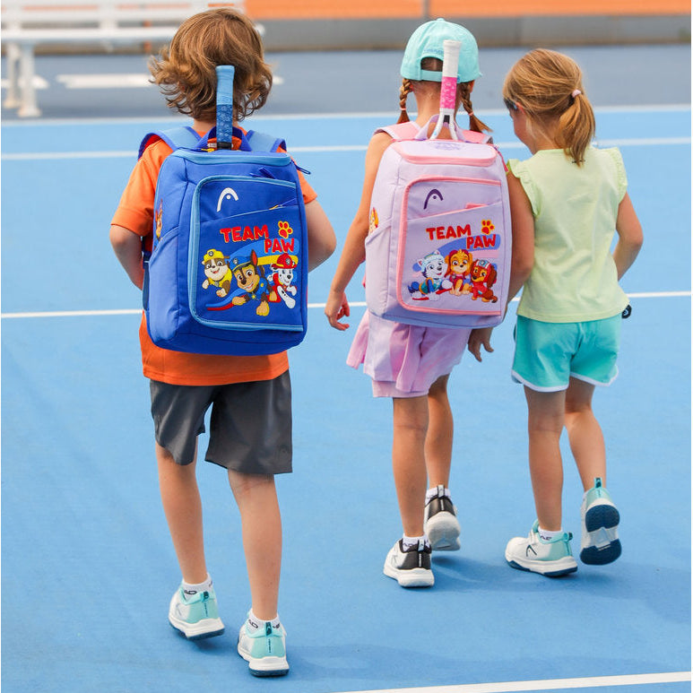 HeadPawJRBl-262605-Ball-BNDL Head Paw Patrol Junior Tennis Bundle (Blue) - 1 Racquet, 1 Backpack & 3 Balls