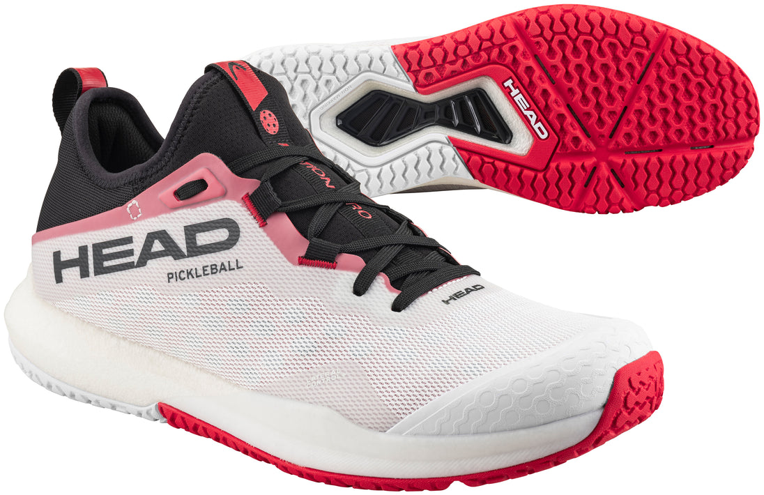 273704 Head Men's Motion Pro Pickleball Shoes (White/Red)