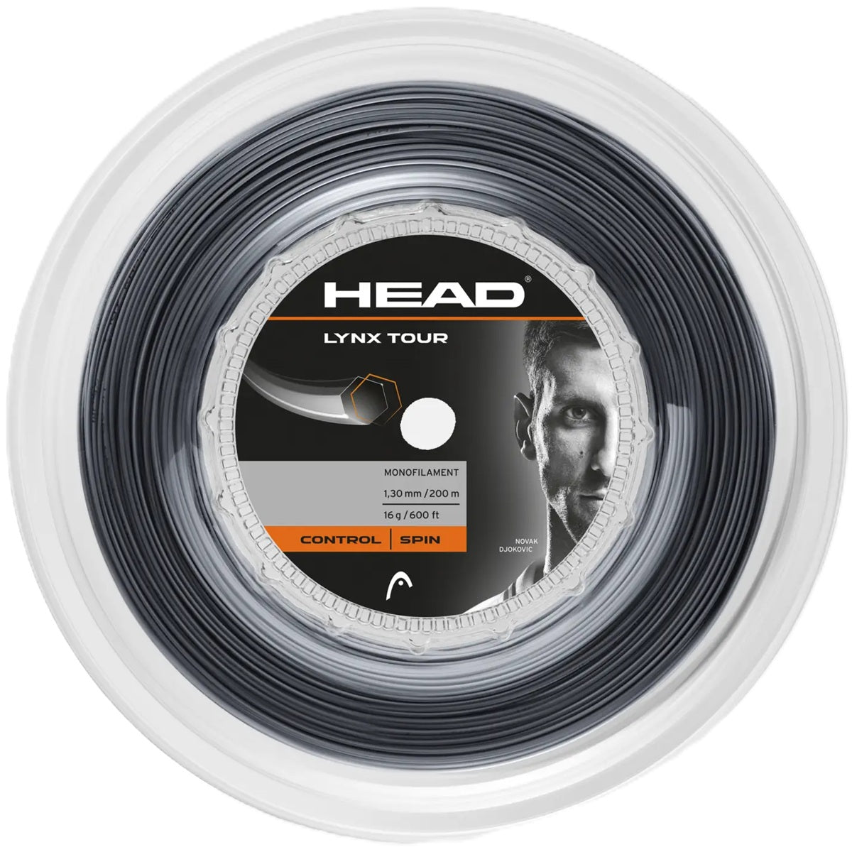 Head Lynx Tour 17g Tennis String (Reel) - Black