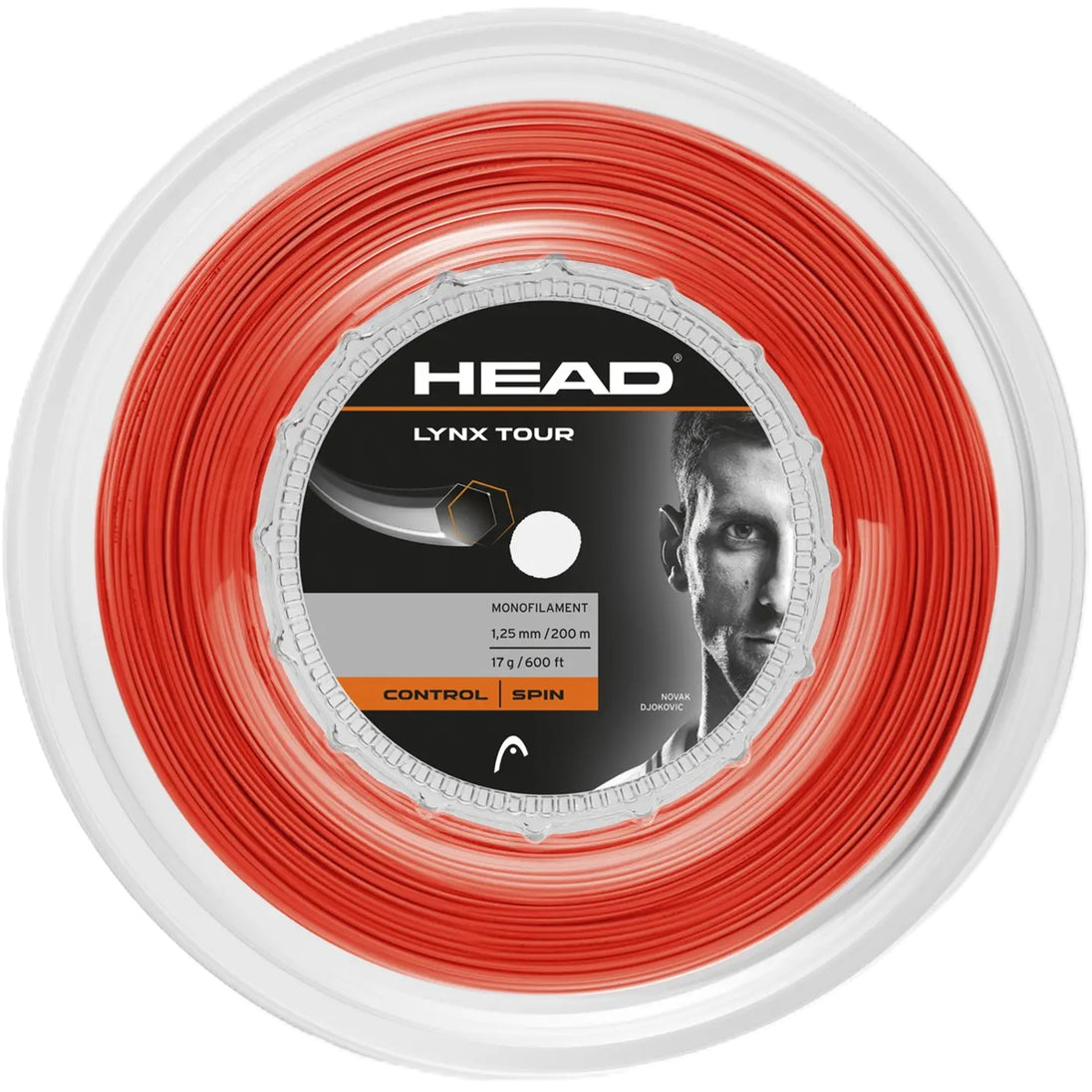 Head Lynx Tour 17g Tennis String (Reel) - Orange