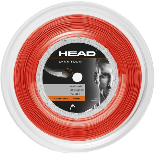 Head Lynx Tour 17g Tennis String (Reel) - Orange
