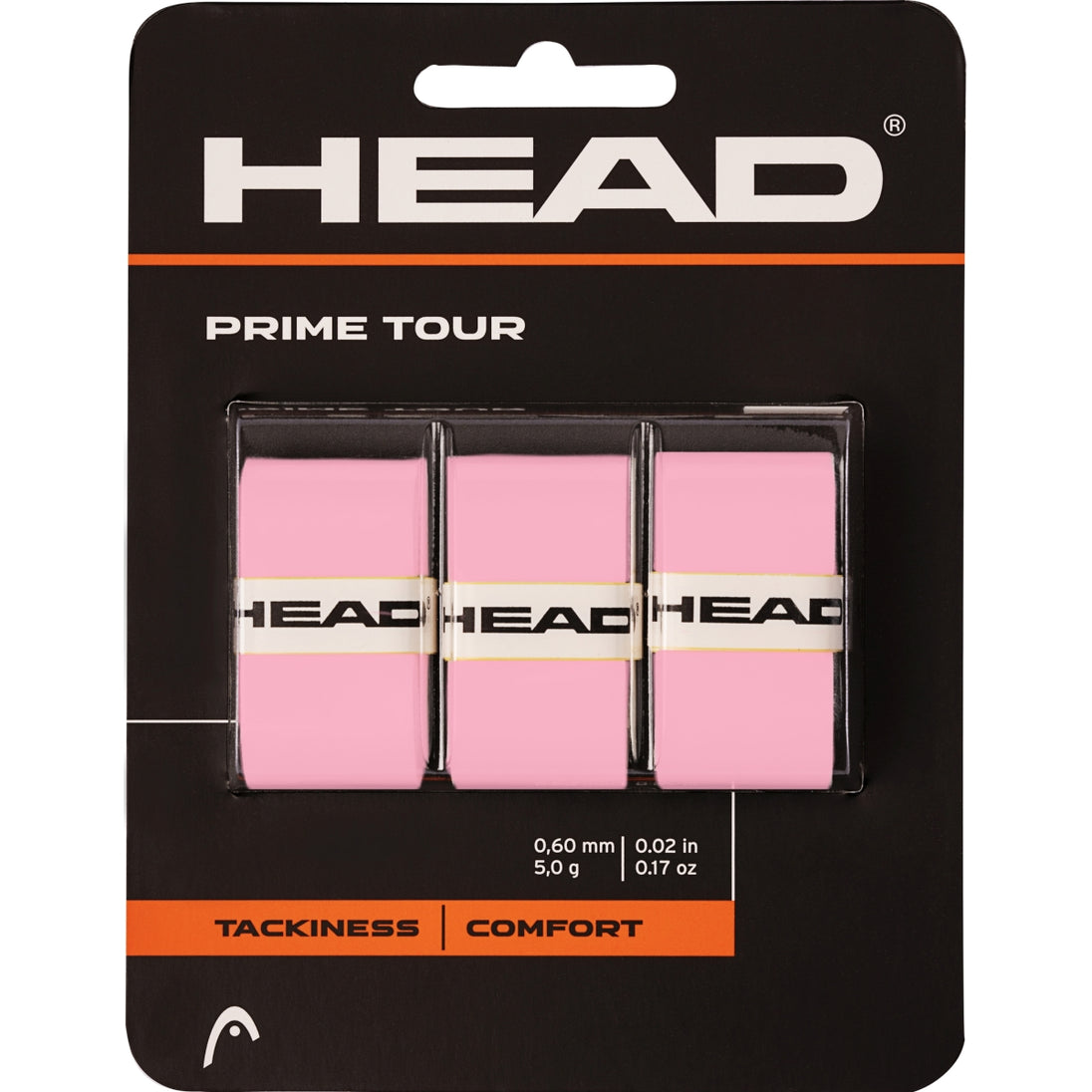 285621-PK Head Prime Tour Tennis Racquet Overgrip 3-Pack (Pink)