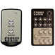 Two remote controls on a white background