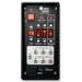 Control panel with various buttons and indicators on a white background