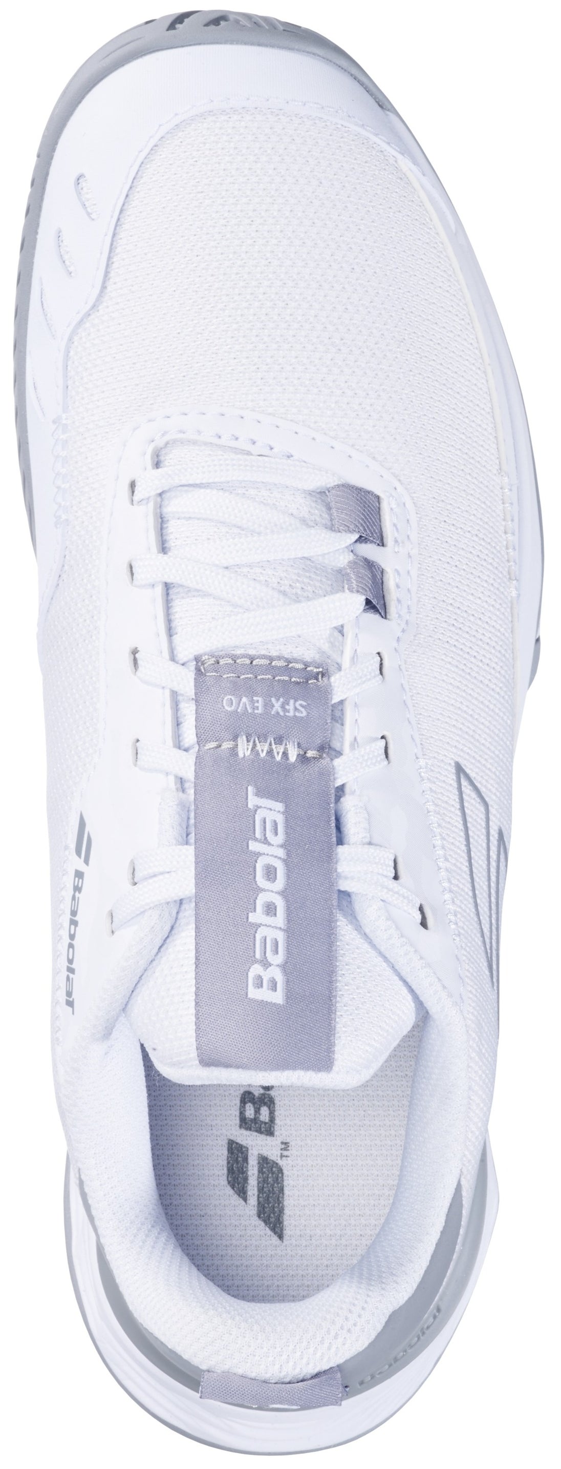 31S24556-1080 Babolat Women's SFX EVO All Court Tennis Shoes (White/Lunar Grey)