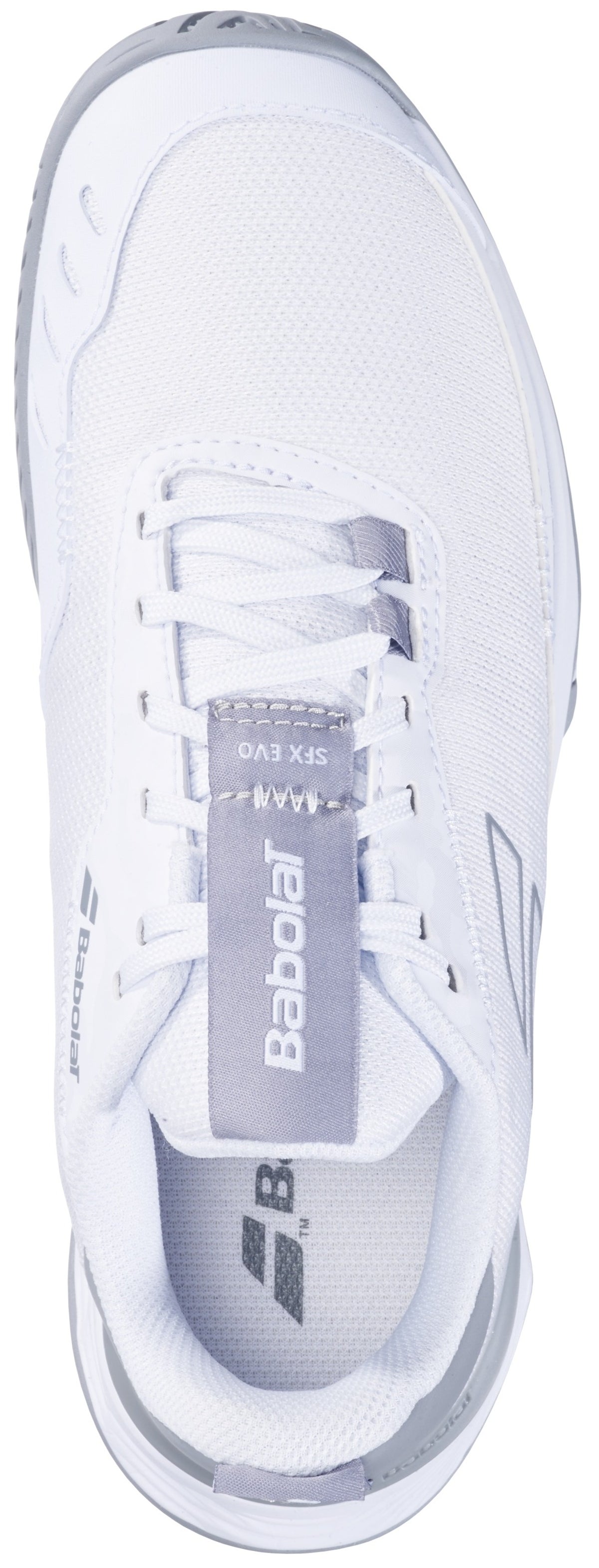 31S24556-1080 Babolat Women's SFX EVO All Court Tennis Shoes (White/Lunar Grey)