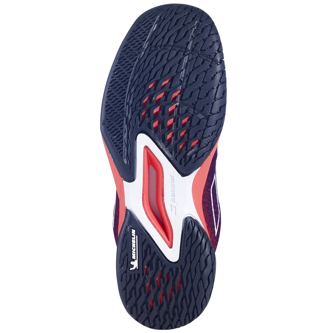 33F23648-2017 Babolat Junior Girls Jet Mach 3 All Court Tennis Shoes (Black/Poppy Red) - Sole