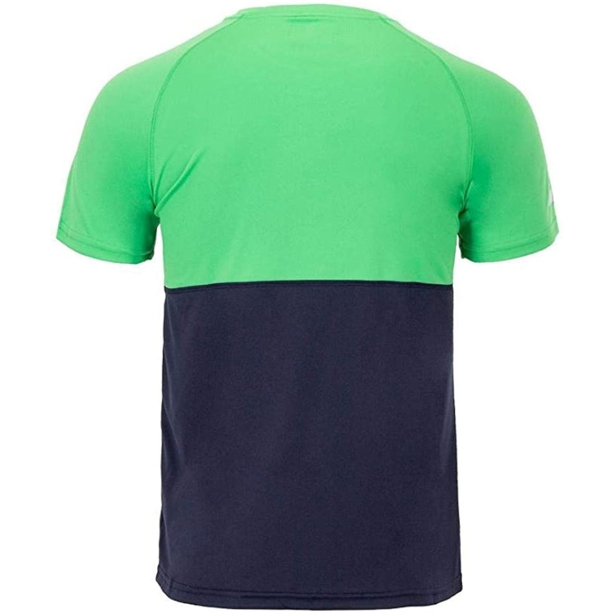 3BTA011-4050 Babolat Boys' Play Crew Neck Tennis Tee (Peacoat / Poison Green)