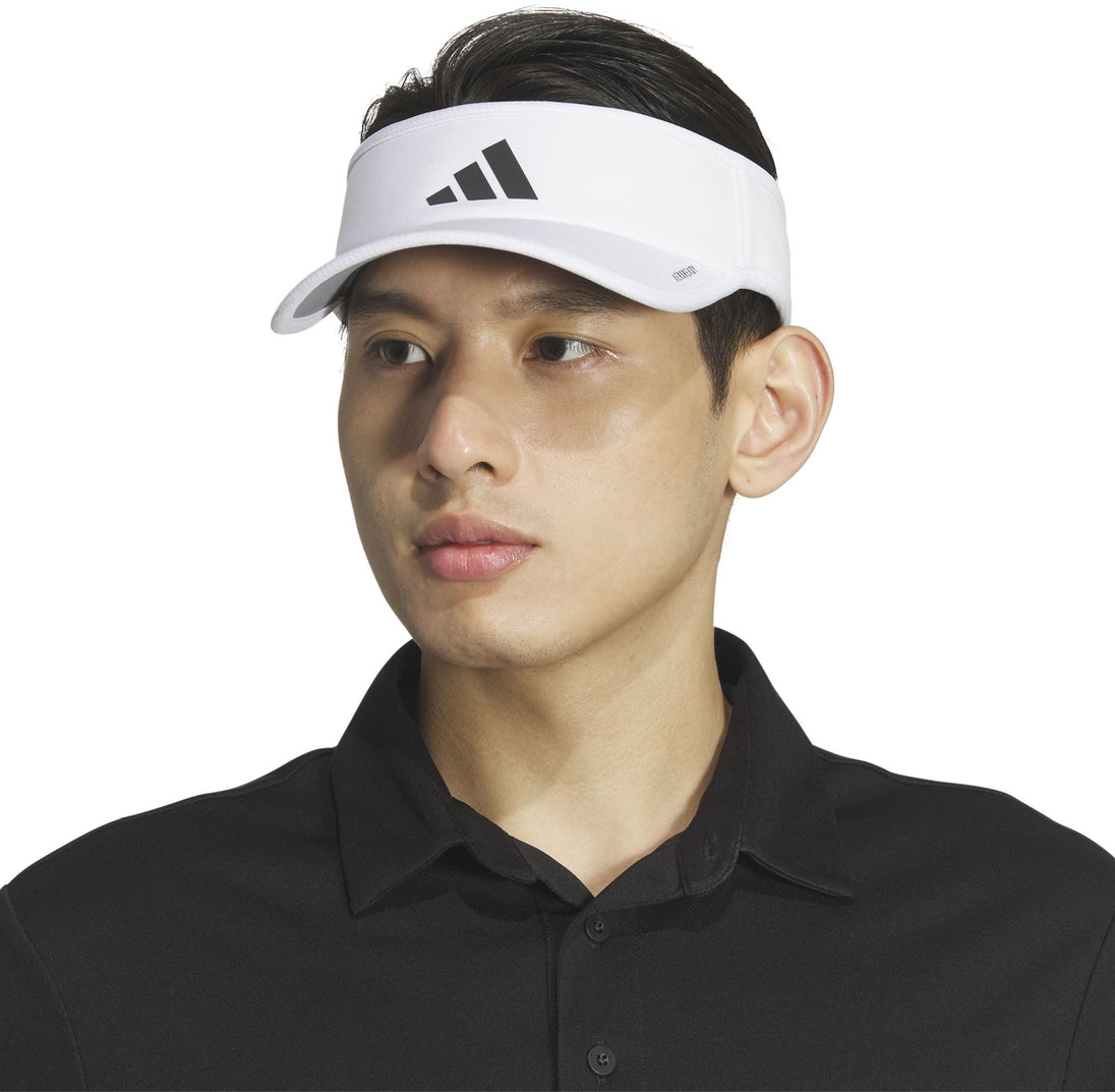 5158680 Adidas Men's Superlite 3 Tennis Visor (White/Black)