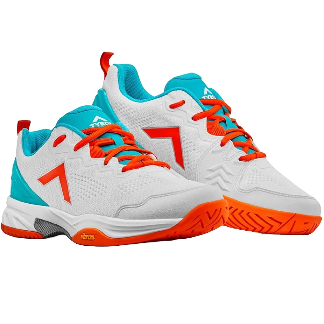 5400-WHAQ Tyrol Men's Velocity-V Pickleball Shoes (White/Aqua) - Pair