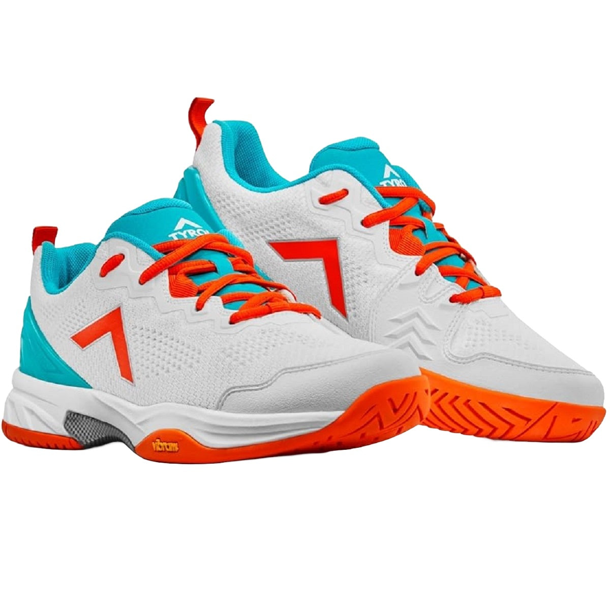 5400-WHAQ Tyrol Men's Velocity-V Pickleball Shoes (White/Aqua) - Pair