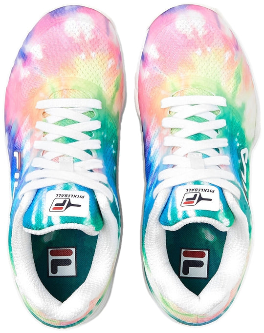 5PM00597-775 Fila Women's Volley Zone Pickleball Shoes (Multi/Multi/White)